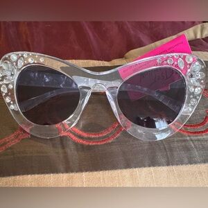 Betsey Johnson Clear and Black Sunglasses